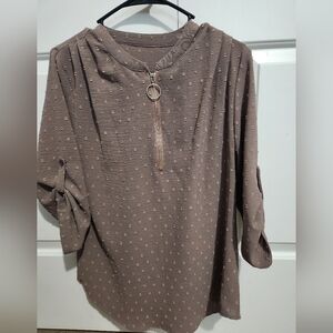 Elegant Taupe Textured Hoodie
